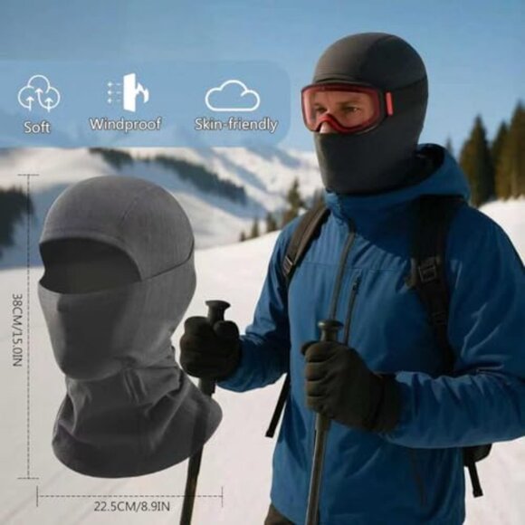 Windproof Balaclava Ski Mask Full Face Helmet Liner Breathable Neck Gaiter main image 4